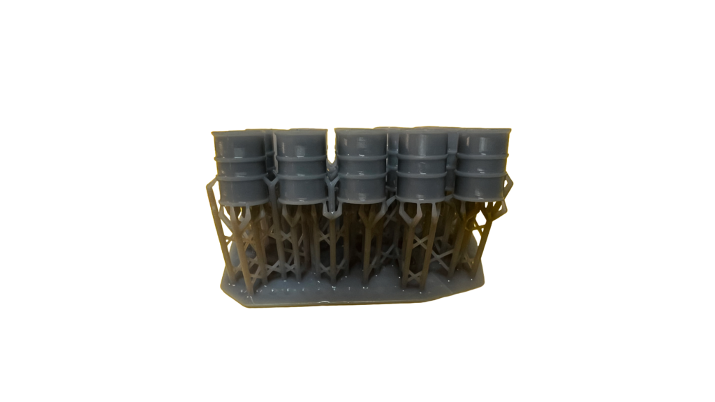 Photo of HO OO Scale 3D printed Oil Drums for a Model Railroad