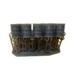 Photo of HO OO Scale 3D printed Oil Drums for a Model Railroad