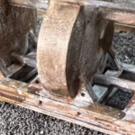 Photo of an HO Scale 3D printed model of a large electrical transformer for a model railroad