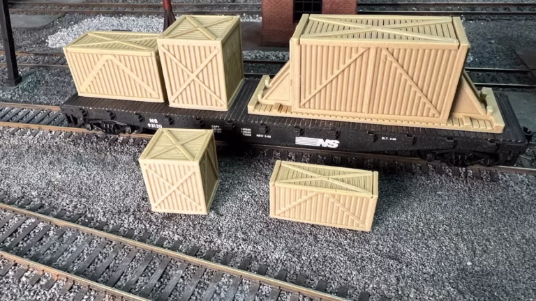 OO scale (1:76) 3D printed Chooch Style Crates Flat Car Load Allows Correct NMRA Car Weight