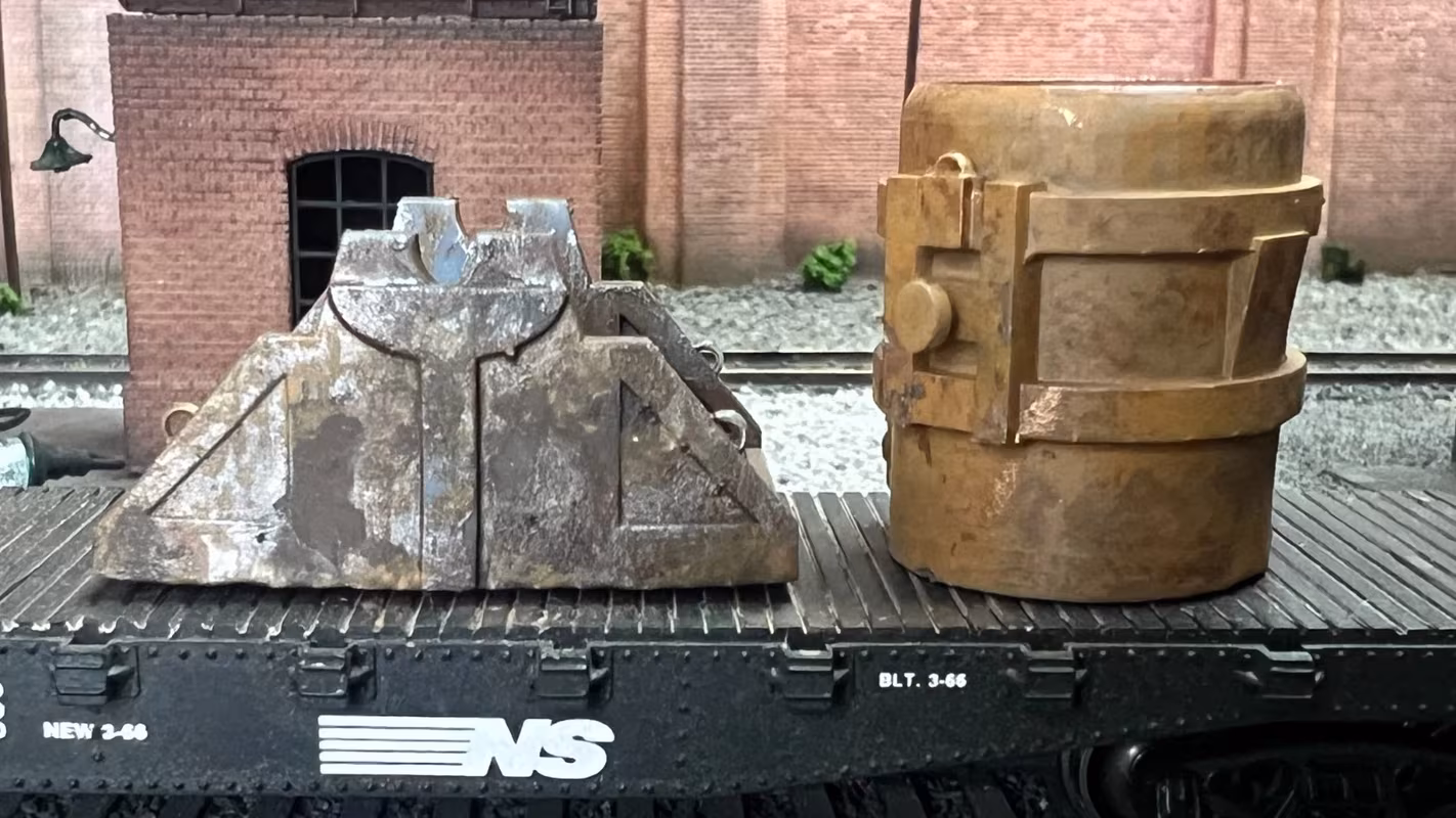 HO scale 3D printed wagon car loads buildings and detail items for a realistic model railroad