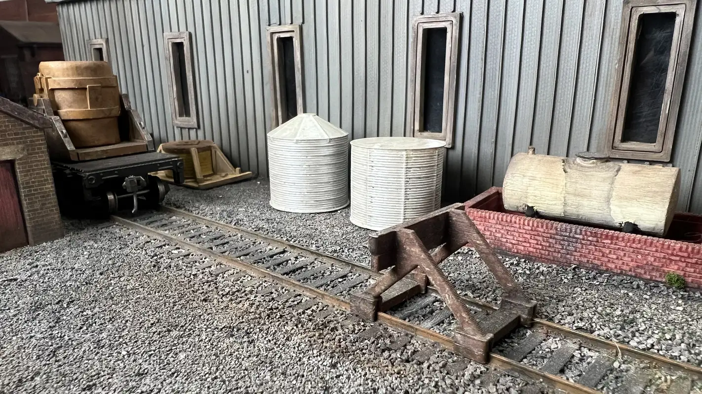 HO Scale Corrugated Aluminum Water Container 3D printed detail item for realistic model railroads