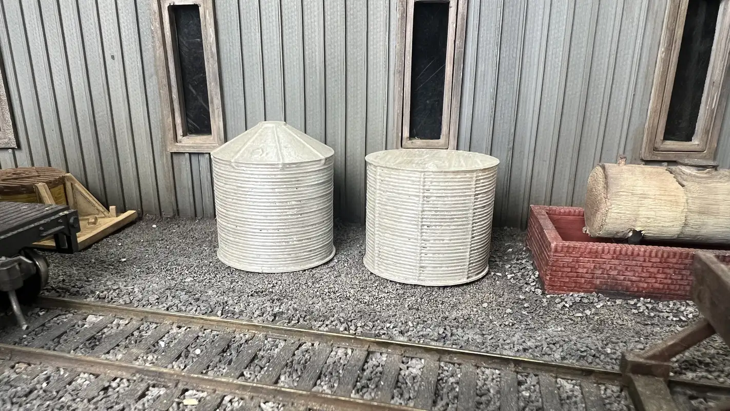 HO Scale Corrugated Aluminum Water Container 3D printed detail item for realistic model railroads