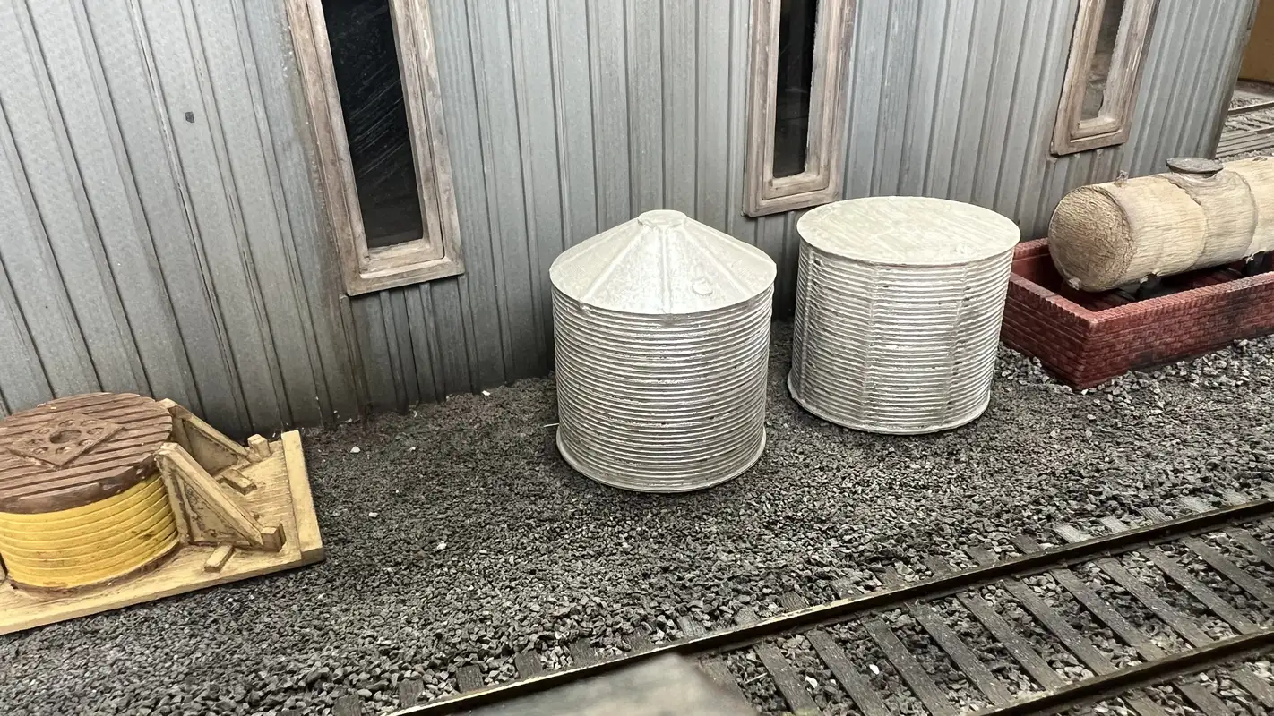 HO Scale Corrugated Aluminum Water Container 3D printed detail item for realistic model railroads