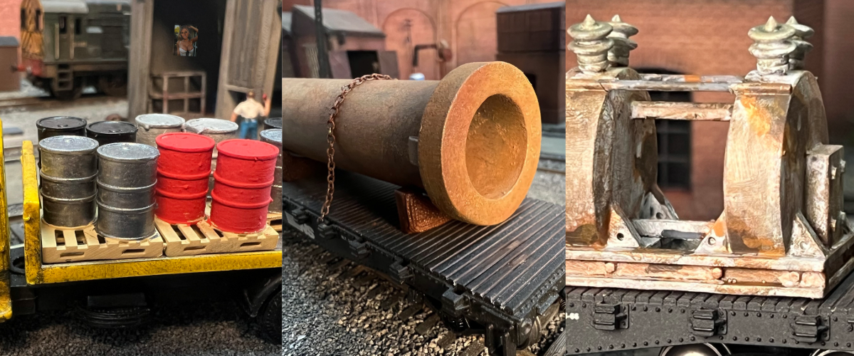 Untitled (13) Close-up of HO scale 3D printed model railroad detail showing crisp resin texture