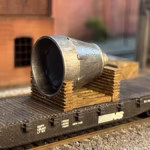 Furnace hood on flatcar, HO scale - 3D Printed