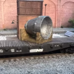 Furnace hood load on flatcar from angled view in HO scale - 3D Printed