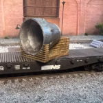 Furnace hood on flatcar side view angle HO scale - 3D Printed