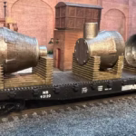 Furnace hood load on flatcar, HO scale - 3D Printed