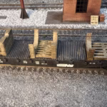 HO Scale steel mill furnace hood cradle only on flat car - 3D Printed