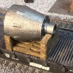 Steel mill furnace hood load on flatcar - HO scale - 3D Printed