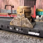 HO Scale Steel Mill 3D Printed Ladle on Steel Cradle