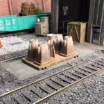 HO Scale Steel Mill Bottom Pour Ingot Mold Outside Shed