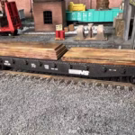 HO Scale Steel Mill Slab Flat Car Load Right View