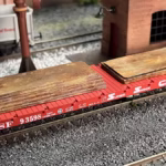 HO Scale Steel Mill Slab Flat Car Load Top Left View