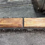 HO Scale Steel Mill Slab Flat Car Load Top View