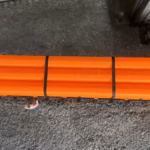 HO scale large pipe car load top view - ScaleRail3D