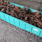 ho scale scrap metal gondola load close up scalerail3d