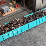 ho scale scrap metal gondola load industrial backdrop scalerail3d