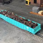 ho scale scrap metal gondola load trackside scalerail3d